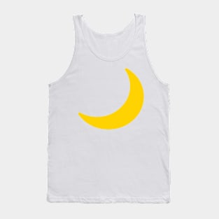 Yellow Moon Crescent Emoticon Tank Top